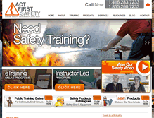 Tablet Screenshot of actfirstsafety.ca